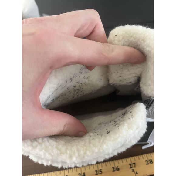 Sorel Grey Felt Sherpa Lining Short Winter Boot Women’s 6.5 Lace Up - Picture 12 of 12